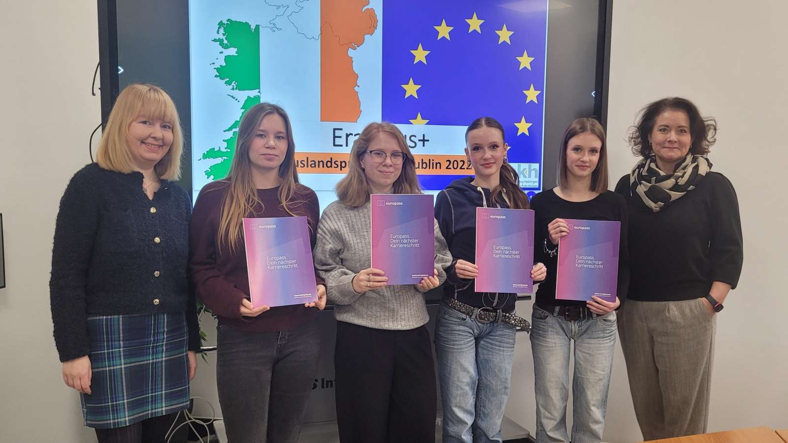 Verleihung der Europässe für ein erfolgreiches Auslandspraktikum in Irland 